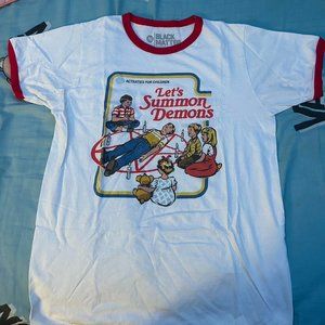 Hot Topic Steven Rhodes Let's Summon Demons Ringer T-Shirt!